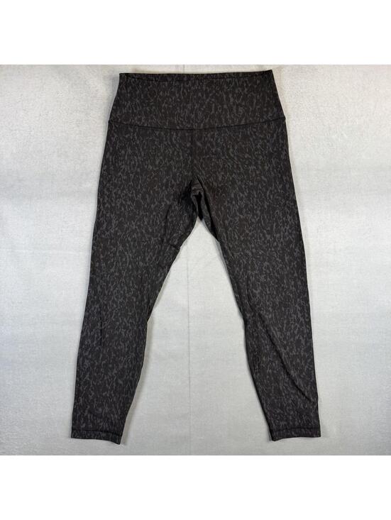 Pants - Lululemon Align Pants Womens 10 Gray Leopard Camo Crop 25” High Rise Leggings